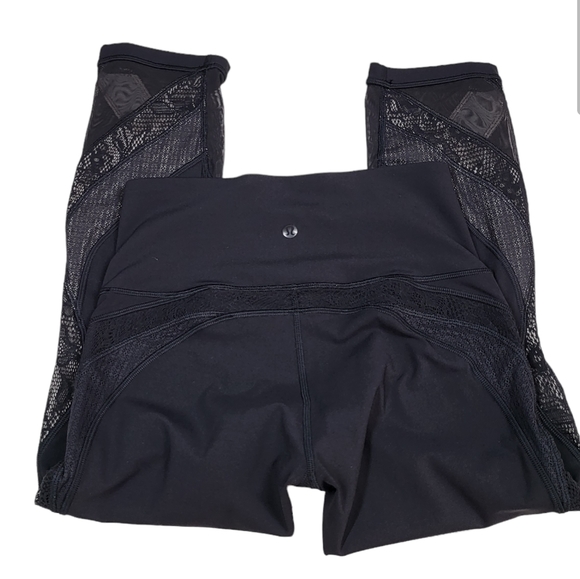 Lululemon Wunder Under Crop 21" *Lace Black - Picture 9 of 16